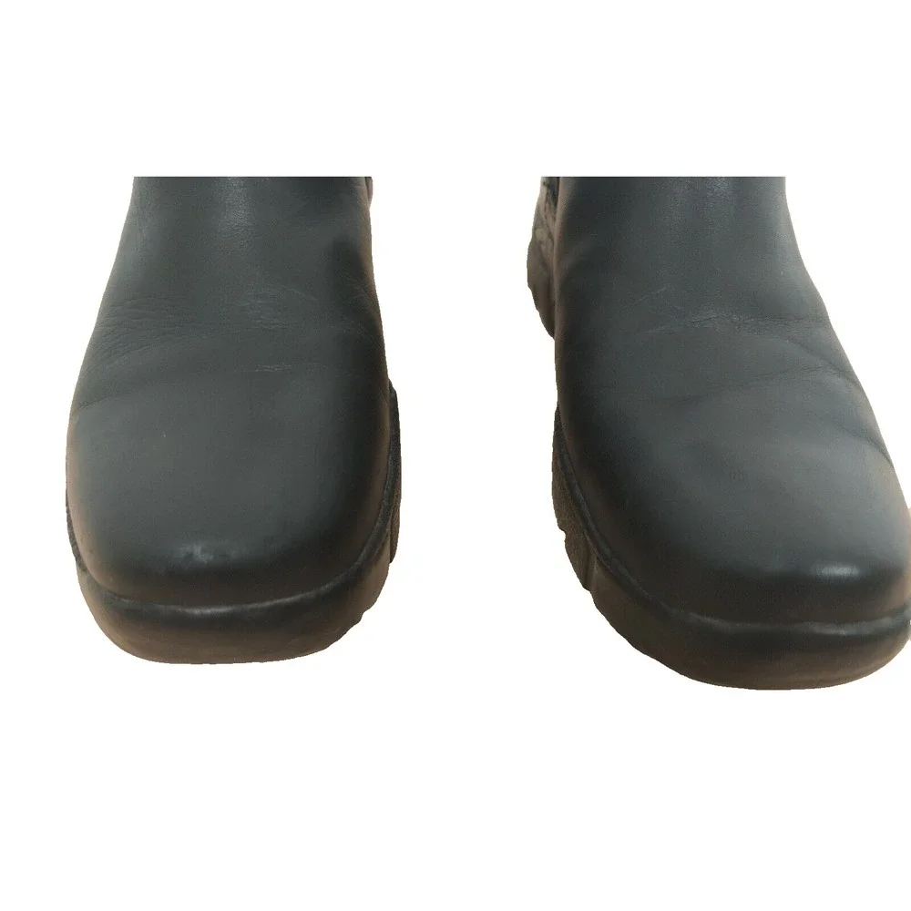 Roper Performance Men's Black 7.5 Leather Stretch Chelsea Chunky Ankle‎ Boots